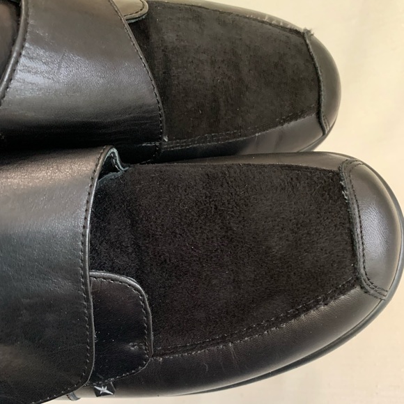 Sensible Black Leather Strap On Comfort Clogs Woman’s 6.5 - Picture 7 of 14